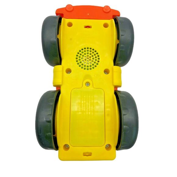 Fisher Price Little People Vehicle Yellow Orange Dump Truck Working Sound Mattel - Picture 7 of 8